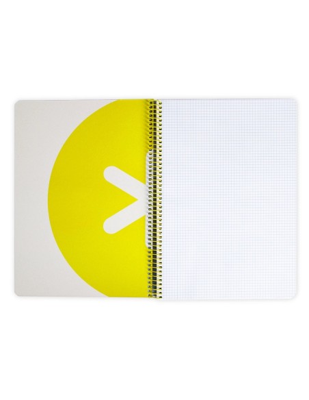 CI | Cuaderno Espiral Liderpapel A4 Antartik Tapa Dura 80H 100Gr Cuadro 4Mm Con Margen Color Azul