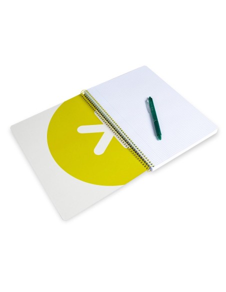 CI | Cuaderno Espiral Liderpapel A4 Antartik Tapa Dura 80H 100Gr Cuadro 4Mm Con Margen Color Azul