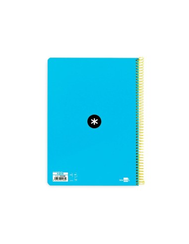 CI | Cuaderno Espiral Liderpapel A4 Antartik Tapa Dura 80H 100Gr Cuadro 4Mm Con Margen Color Azul
