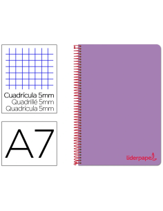 CI | Cuaderno espiral liderpapel a7 micro wonder tapa...
