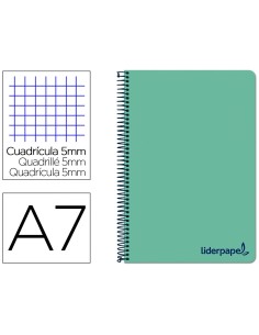 CI | Cuaderno espiral liderpapel a7 micro wonder tapa...