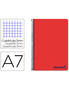 CI | Cuaderno espiral liderpapel a7 micro wonder tapa...