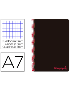 CI | Cuaderno espiral liderpapel a7 micro wonder tapa...