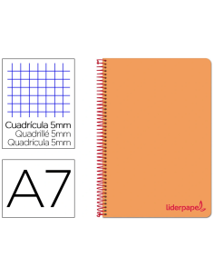 CI | Cuaderno espiral liderpapel a7 micro wonder tapa...