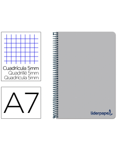 CI | Cuaderno espiral liderpapel a7 micro wonder tapa...