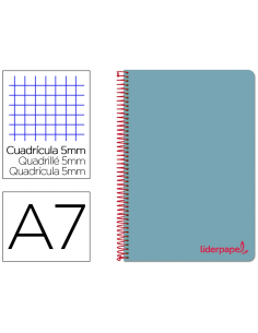 CI | Cuaderno espiral liderpapel a7 micro wonder tapa...