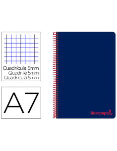 CI | Cuaderno espiral liderpapel a7 micro wonder tapa...