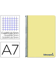 CI | Cuaderno espiral liderpapel a7 micro wonder tapa...