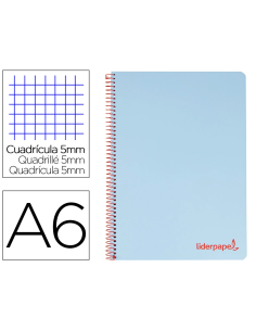 CI | Cuaderno espiral liderpapel a6 micro wonder tapa...