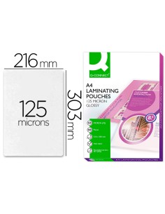 CI | Bolsa de plastificar q-connect 303 x 216 mm 125 mc...