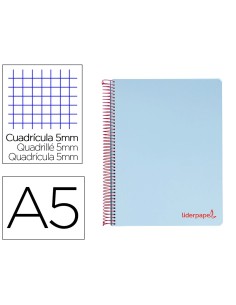 CI | Cuaderno espiral liderpapel a5 micro wonder tapa...