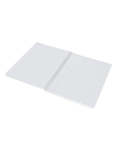 CI | Cuaderno espiral liderpapel a4 wonder tapa plastico 80h 90gr milimetrado 2mm con margen colores surtidos