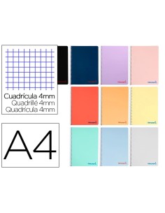 CI | Cuaderno espiral liderpapel a4 wonder tapa plastico...