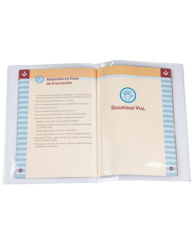 CI | Funda portadocumento cuarto doble 180 micras pvc transparente 220x350mm