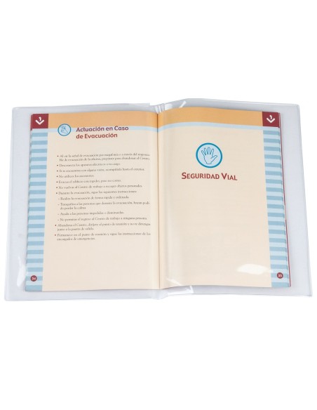 CI | Funda portadocumento cuarto doble 180 micras pvc transparente 220x350mm