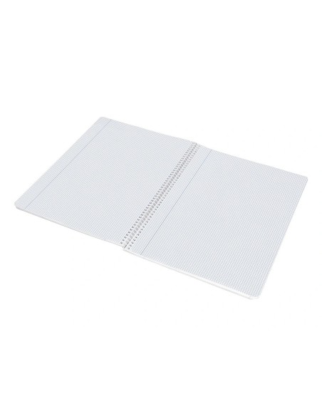 CI | Cuaderno espiral liderpapel a4 wonder tapa plastico 80h 90gr cuadro 3mm con margen colores surtidos
