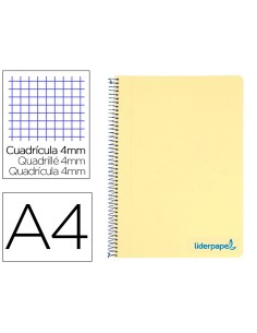 CI | Cuaderno espiral liderpapel a4 wonder tapa plastico...