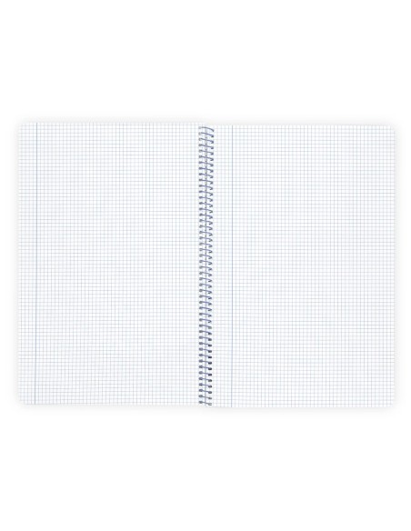 CI | Cuaderno espiral liderpapel a4 wonder tapa plastico 80h 90gr cuadro 4mm con margen color amarillo