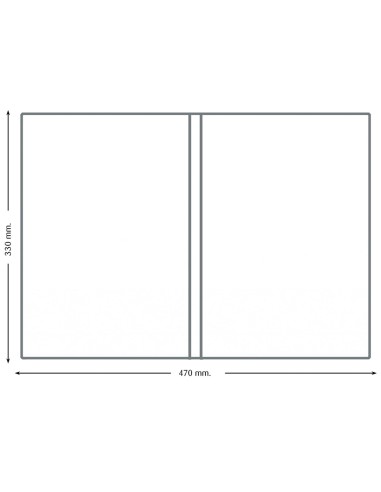 CI | Funda portadocumento q-connect folio doble 180 micras pvc transparente 330x470mm