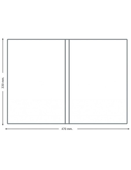 CI | Funda portadocumento q-connect folio doble 180 micras pvc transparente 330x470mm