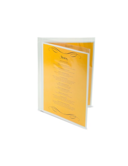 CI | Funda portadocumento q-connect folio doble 180 micras pvc transparente 330x470mm