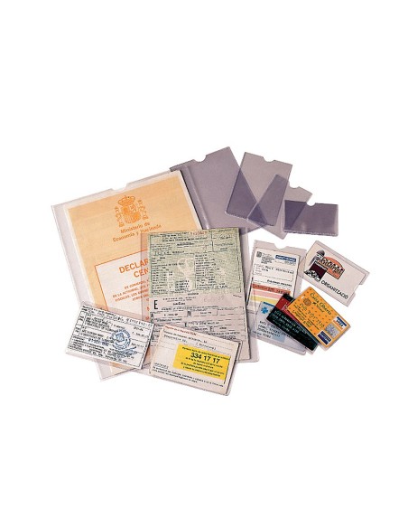 CI | Funda portadocumento esselte plastico transparente 140 micras tamaño 78x114 mm