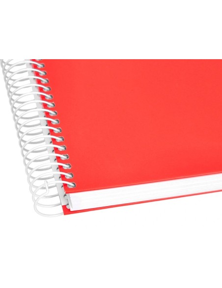 CI | Cuaderno espiral liderpapel a5 crafty tapa forrada 80h 90 gr cuadro 5 mm con margen colores surtidos