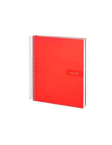 CI | Cuaderno espiral liderpapel a5 crafty tapa forrada 80h 90 gr cuadro 4 mm con margen colores surtidos