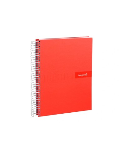 CI | Cuaderno espiral liderpapel a5 crafty tapa forrada 80h 90 gr cuadro 4 mm con margen colores surtidos