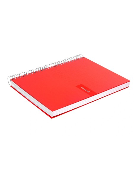 CI | Cuaderno espiral liderpapel a5 crafty tapa forrada 80h 90 gr cuadro 4 mm con margen colores surtidos