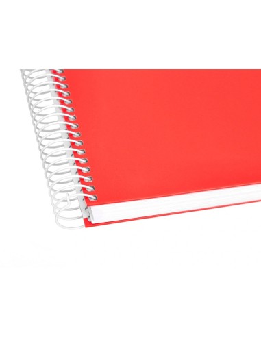 CI | Cuaderno espiral liderpapel a5 crafty tapa forrada 80h 90 gr cuadro 4 mm con margen colores surtidos