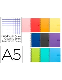 CI | Cuaderno espiral liderpapel a5 crafty tapa forrada...