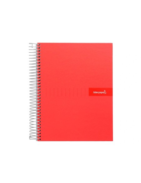 CI | Cuaderno espiral liderpapel a5 crafty tapa forrada 80h 90 gr cuadro 3 mm con margen colores surtidos