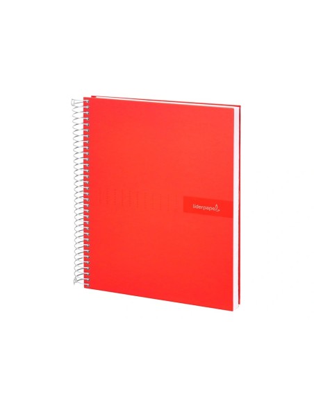 CI | Cuaderno espiral liderpapel a5 crafty tapa forrada 80h 90 gr cuadro 3 mm con margen colores surtidos
