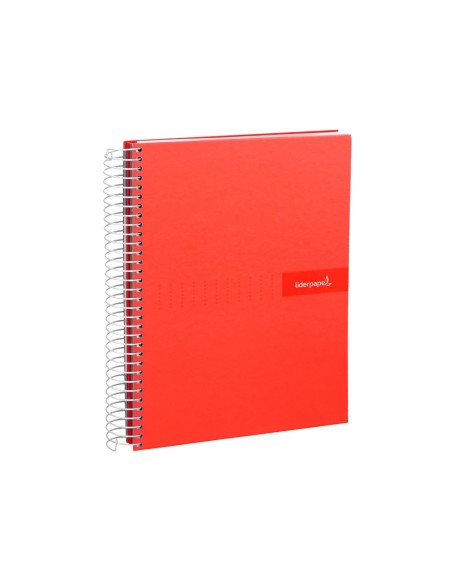 CI | Cuaderno espiral liderpapel a5 crafty tapa forrada 80h 90 gr cuadro 3 mm con margen colores surtidos
