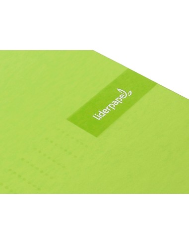 CI | Cuaderno espiral liderpapel a4 micro crafty tapa forrada 120h 90 gr cuadro 5 mm 5 bandas 4 colores color verde