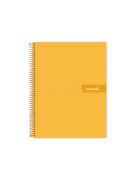 CI | Cuaderno espiral liderpapel a4 micro crafty tapa forrada 120h 90 gr cuadro 5 mm 5 bandas 4 colores color naranja