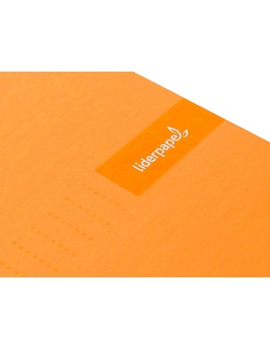 CI | Cuaderno espiral liderpapel a4 micro crafty tapa forrada 120h 90 gr cuadro 5 mm 5 bandas 4 colores color naranja