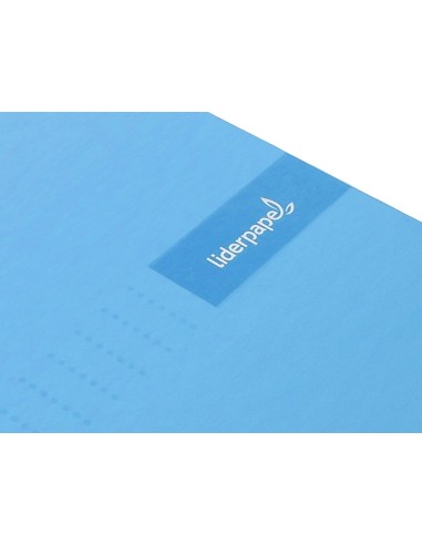 CI | Cuaderno espiral liderpapel a4 micro crafty tapa forrada 120h 90 gr cuadro 5 mm 5 bandas 4 colores celeste