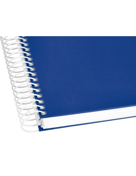 CI | Cuaderno espiral liderpapel a4 micro crafty tapa forrada 120h 90 gr cuadro 5 mm 5 bandas 4 colores color azul