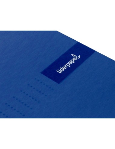 CI | Cuaderno espiral liderpapel a4 micro crafty tapa forrada 120h 90 gr cuadro 5 mm 5 bandas 4 colores color azul