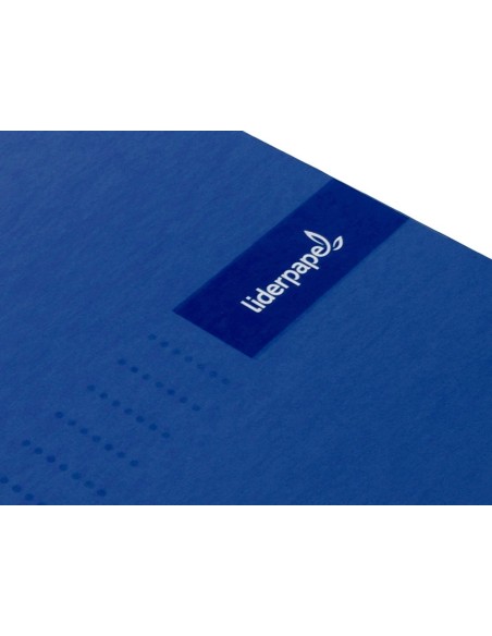 CI | Cuaderno espiral liderpapel a4 micro crafty tapa forrada 120h 90 gr cuadro 5 mm 5 bandas 4 colores color azul