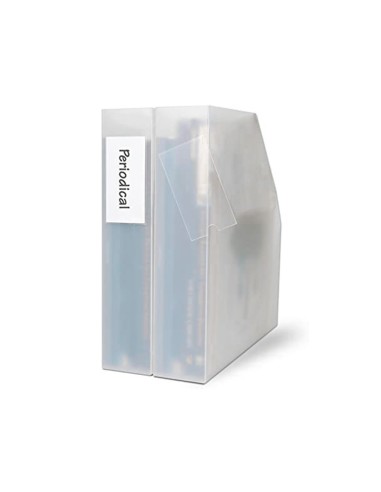 CI | Funda autoadhesiva q-connect para lomo de carpeta 55x102mmpack de 6 unidades