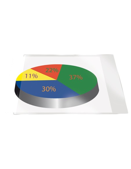 CI | Funda autoadhesiva q-connect tamaño a-4 210x297mm pack de 5 unidades