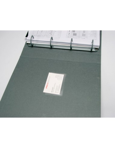 CI | Funda autoadhesiva q-connect para tarjetas de visita 60x95mm pack de 10 unidades