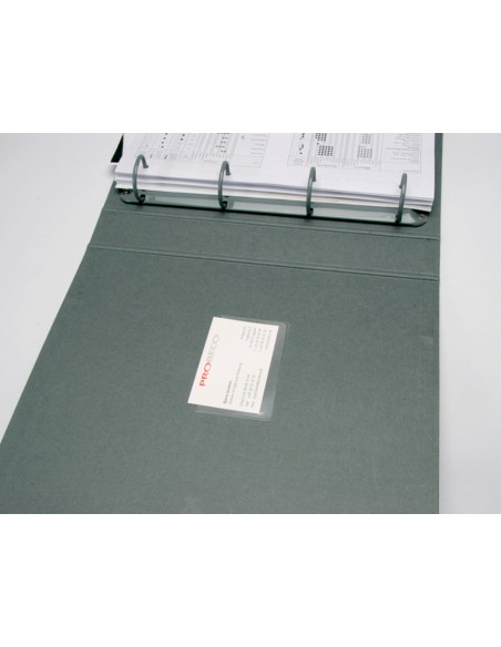 CI | Funda autoadhesiva q-connect para tarjetas de visita 60x95mm pack de 10 unidades