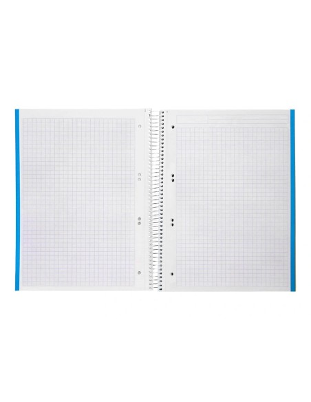 CI | Cuaderno espiral liderpapel a5 micro jolly tapa forrada 140h 75 gr cuadro 5mm 5 bandas6 taladros colores surtidos