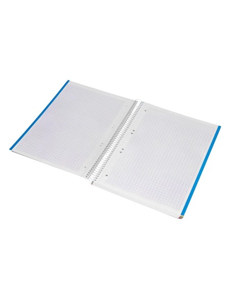 CI | Cuaderno espiral liderpapel a5 micro jolly tapa forrada 140h 75 gr cuadro 5mm 5 bandas6 taladros colores surtidos