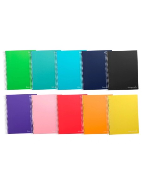 CI | Cuaderno espiral liderpapel a4 micro jolly multidisciplina tapa forrada 140h 75gr 28h 5mm 112h hrtal.
