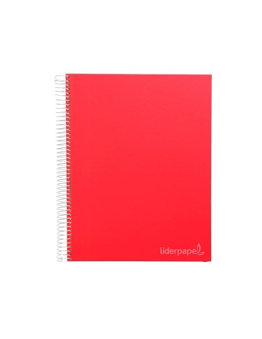 CI | Cuaderno espiral liderpapel a4 micro jolly tapa forrada 140h 75 gr cuadro 5mm 5 bandas4 taladros colores surtidos